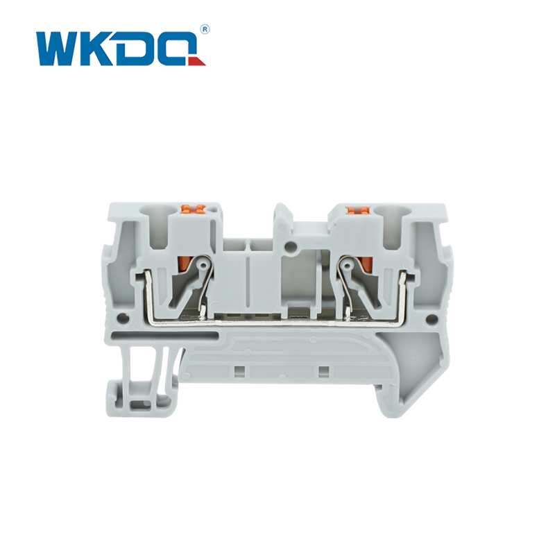 DIN Rail 4sqmm Spring Push In Terminal Block