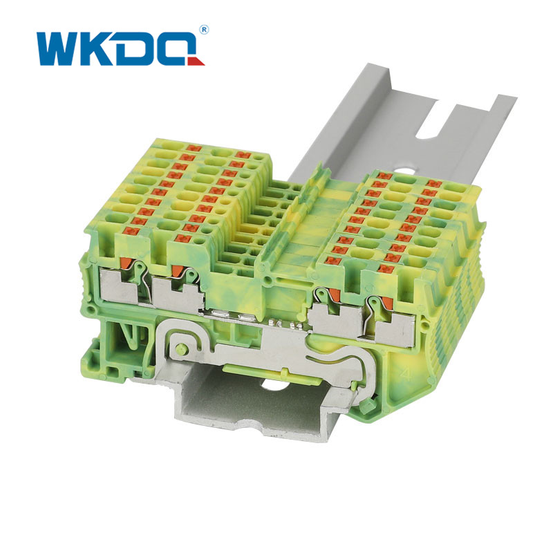 Din Rail Convenient Mounted Electrical Terminal Block Connectors With Long Life