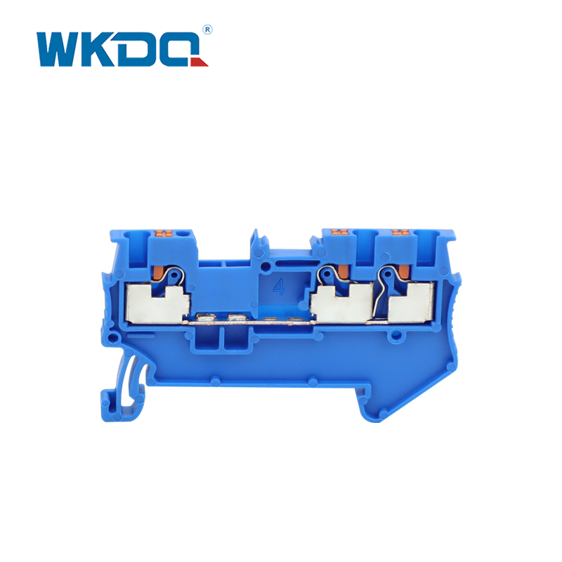 Feed Through Wire Electrical Terminal Block 1.5mm 1 Input 2 Output Push In Terminals