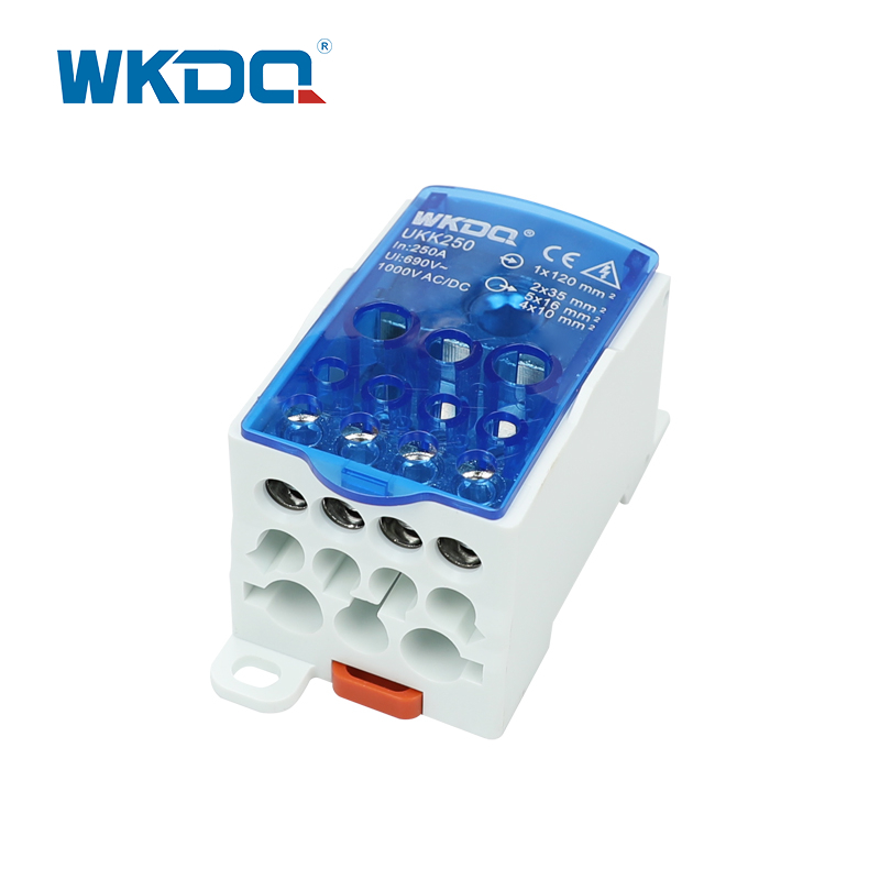 Industrial Power Wire Distribution Block , Din Rail Distribution Block UKK 250A
