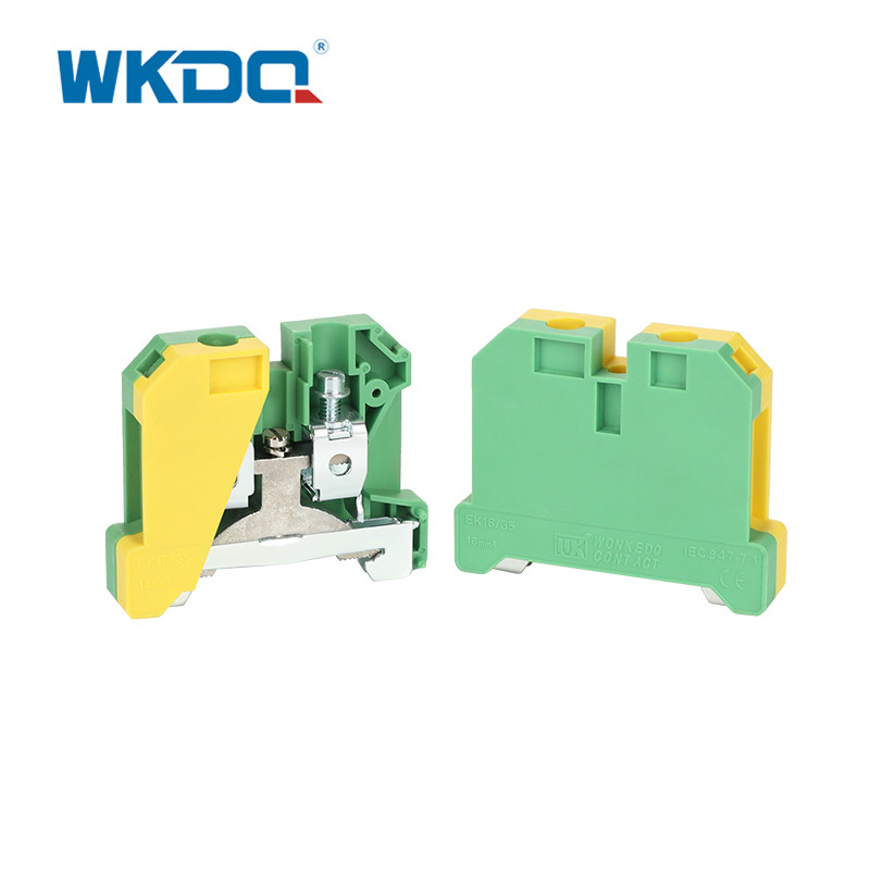 JEK 16_35 Screw in Ground Terminal Block Connector 2 Way Earth Protective Durable Nylon PA66 Standard High Quality Green