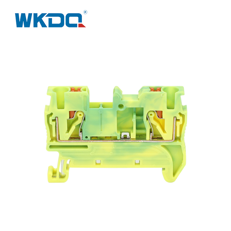 JPT 2.5-PE Push Fit Grounding Terminal Block Connector 31A Rated Current 24-12 AWG Conductor Size Green and Yellow