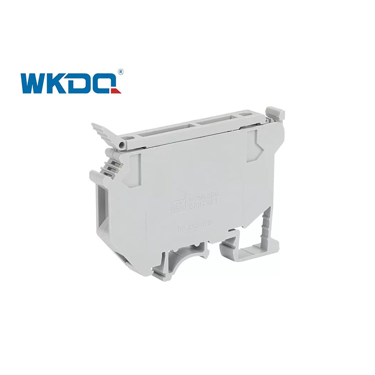 JUK 5-HESI Screw Terminal Block Connector Uk Series Rail Type Grey And Black Color