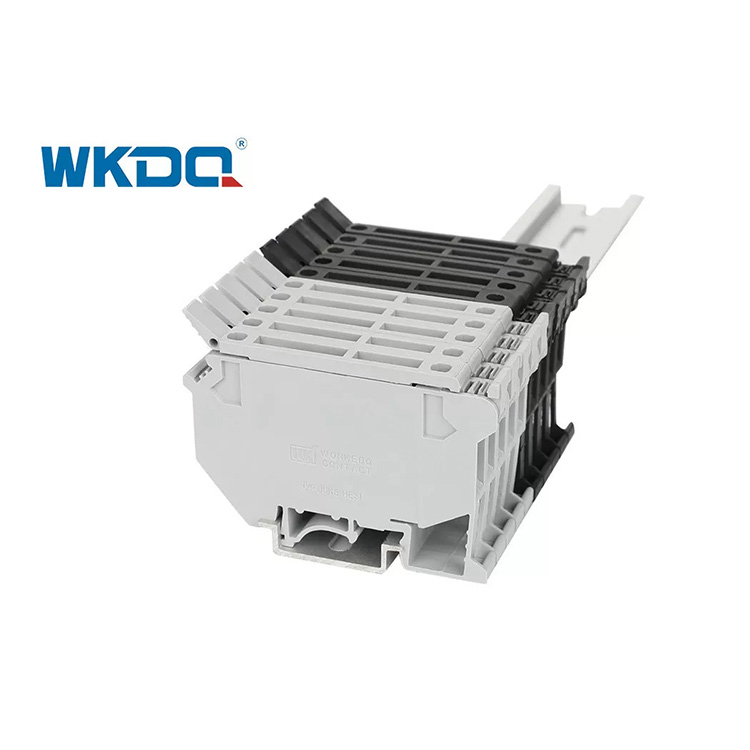 JUK 5-HESI Screw Terminal Block Connector Uk Series Rail Type Grey And Black Color