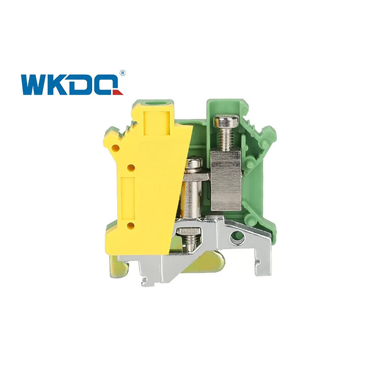 JUSLKG 10N UK Ground Electrical Terminal Block , Screw Terminal Wire Connectors Rail Type Low Voltage Earth PE