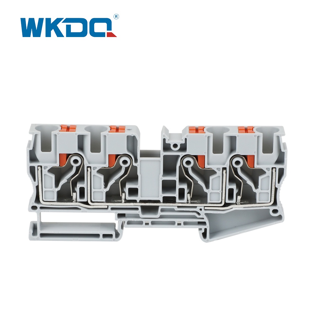 PT10-QU Double Entry Push in Screwless Terminal Block