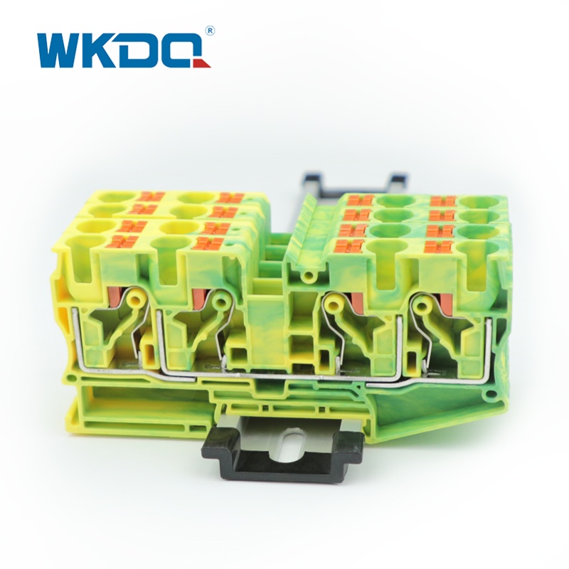PT10-QU-PE Double Entry Push in Screwless Ground Terminal Block